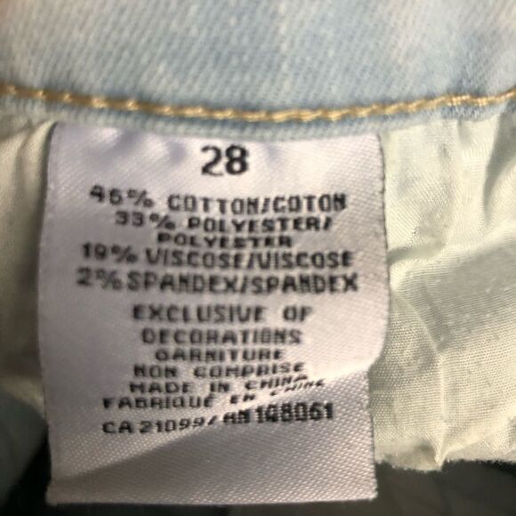 Size 28 Custom Painted Kendall & Kylie Distressed Denim Skinny Jeans - Picture 5 of 5